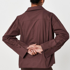 Chocolate pocket front shirt