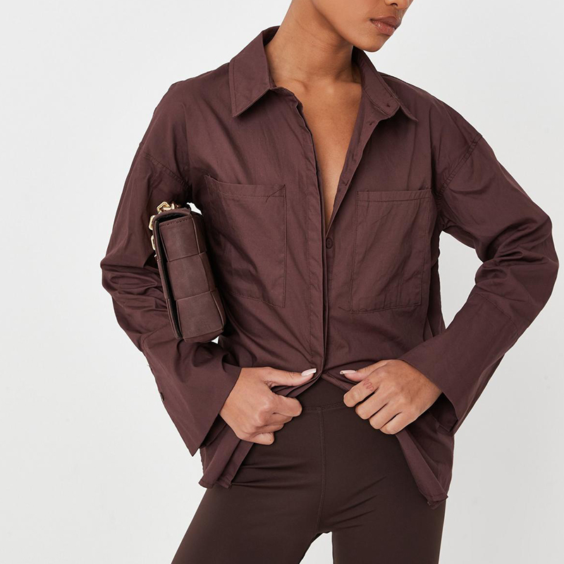 Chocolate pocket front shirt