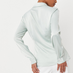 Ruched front slim fit shirt