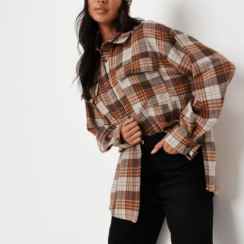 Brown check shirt