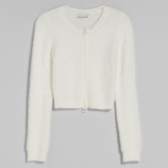 Cardigan with zipper