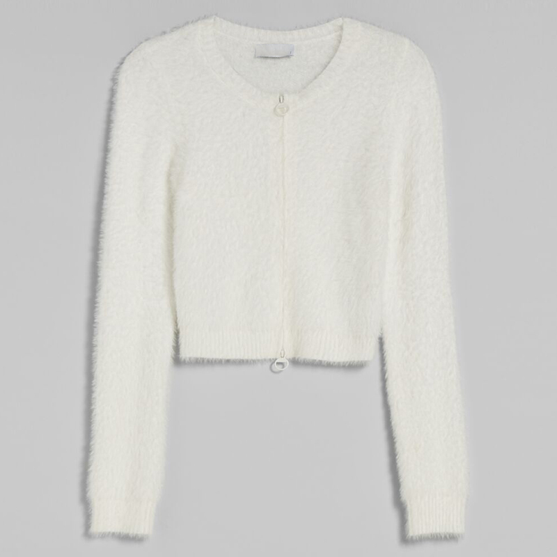 Cardigan with zipper