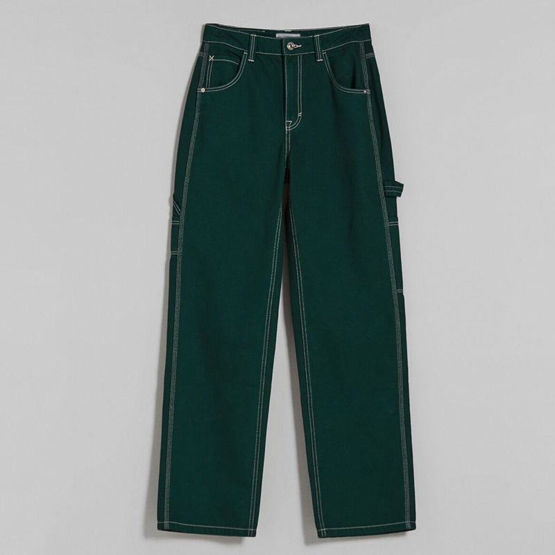 Twill panelled trousers
