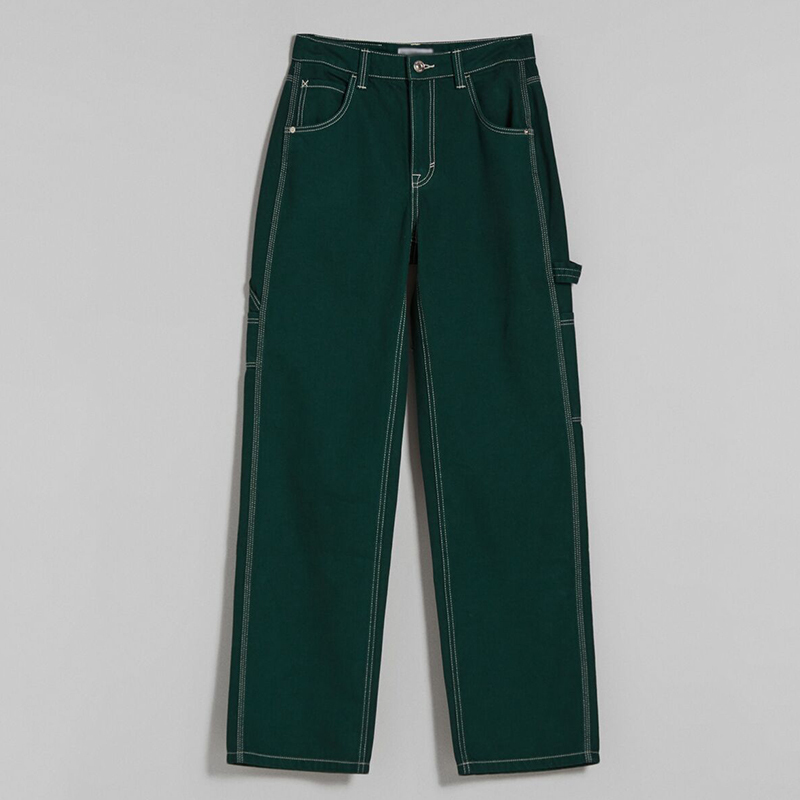 Twill panelled trousers