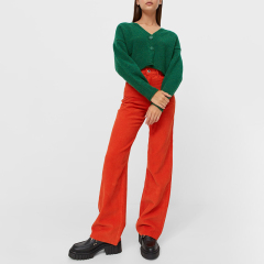 Green short cardigan