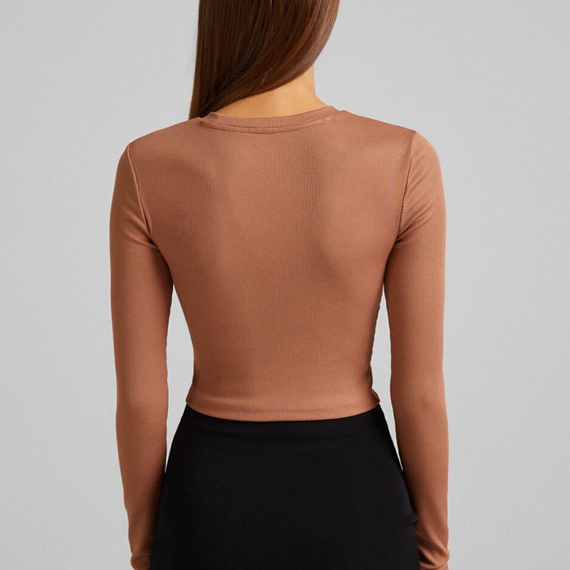 Long sleeve ribbed top