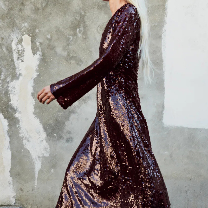 Sequin embellished dress