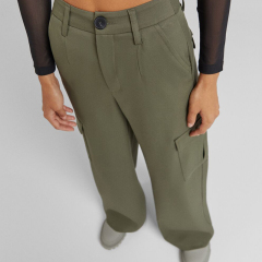 Tooling style wide-leg trousers