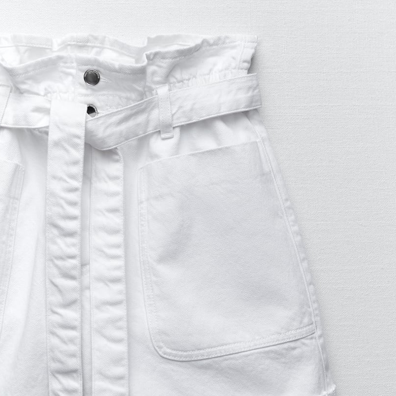 BAGGY PAPERBAG BERMUDA SHORTS WITH BELT