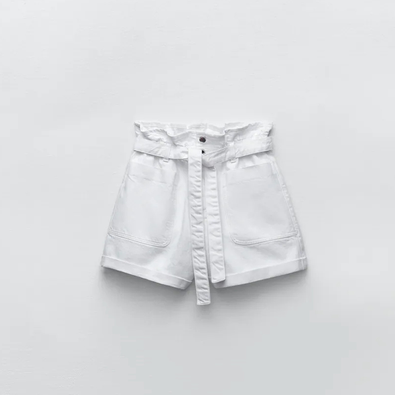 BAGGY PAPERBAG BERMUDA SHORTS WITH BELT