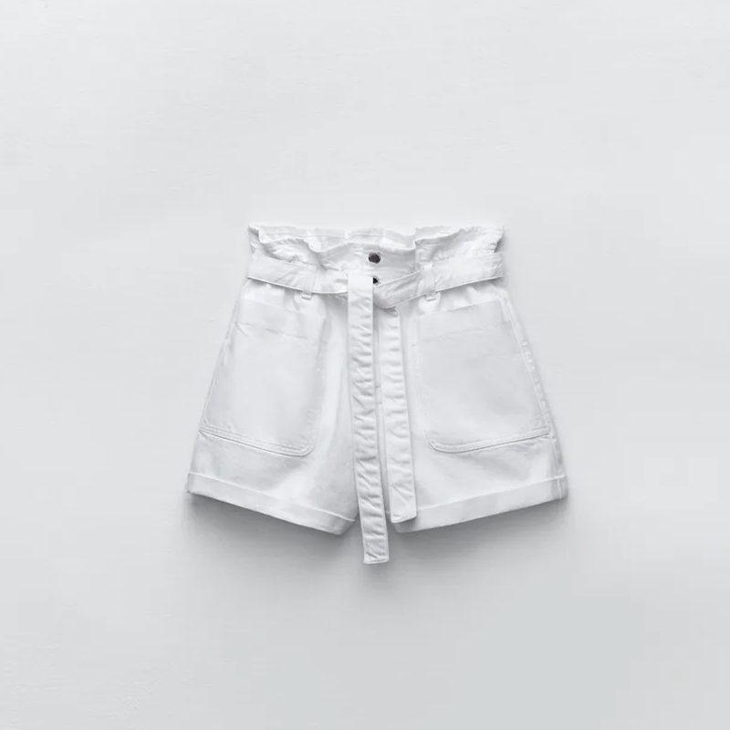 BAGGY PAPERBAG BERMUDA SHORTS WITH BELT