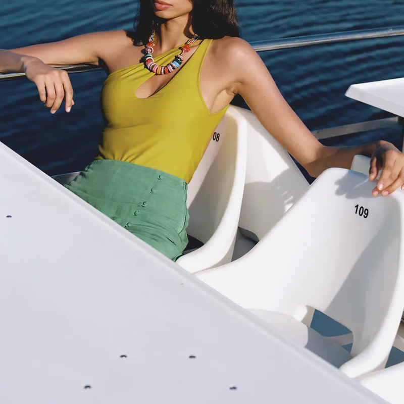 SKORT WITH COVERED BUTTONS