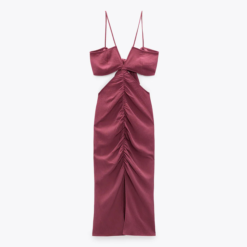 DRAPED CUT-OUT DRESS