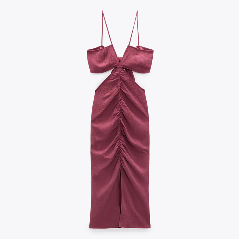 DRAPED CUT-OUT DRESS