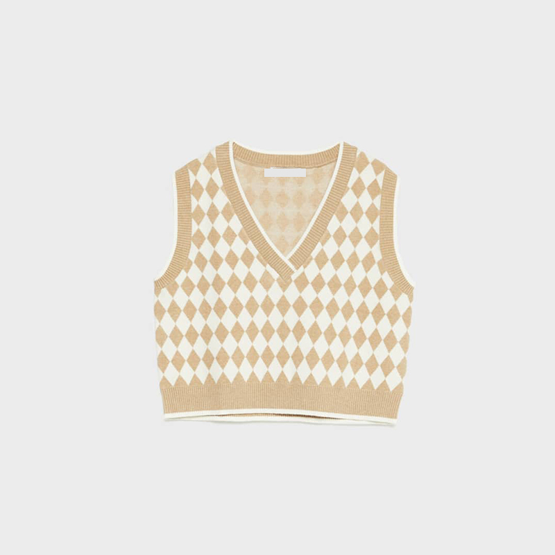 Diamond pattern vest