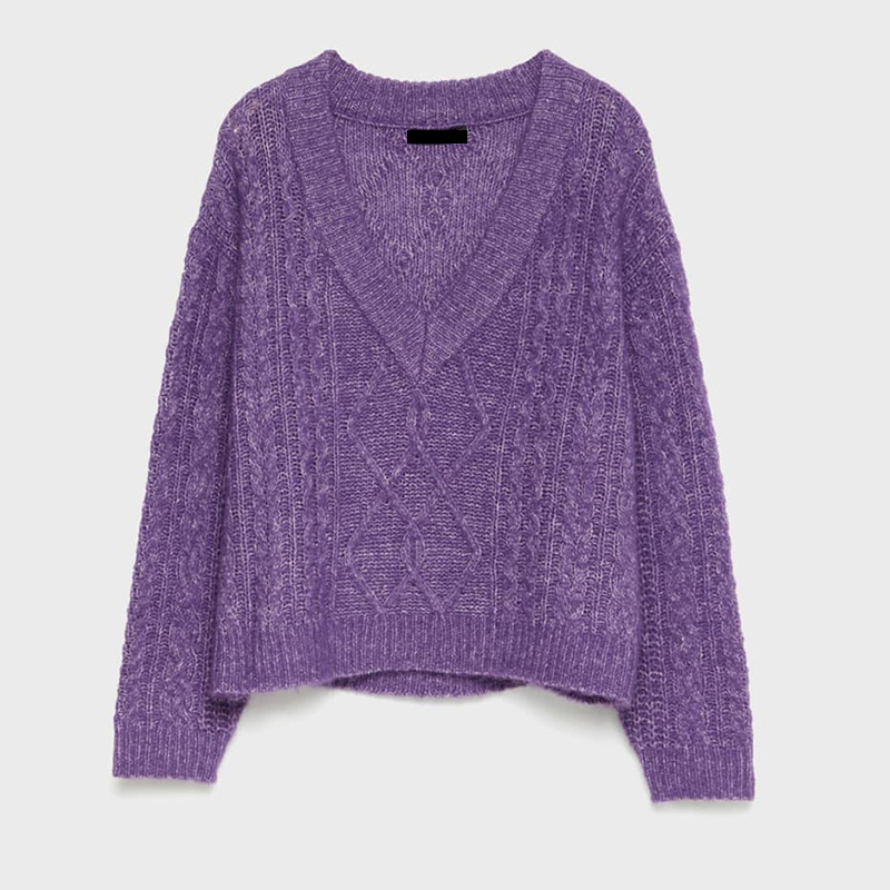 Cable knit sweater