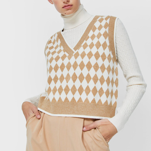 Diamond pattern vest