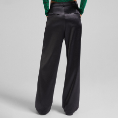 Satin wide-leg trousers
