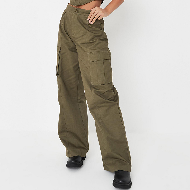 Wide leg utility trousers and top