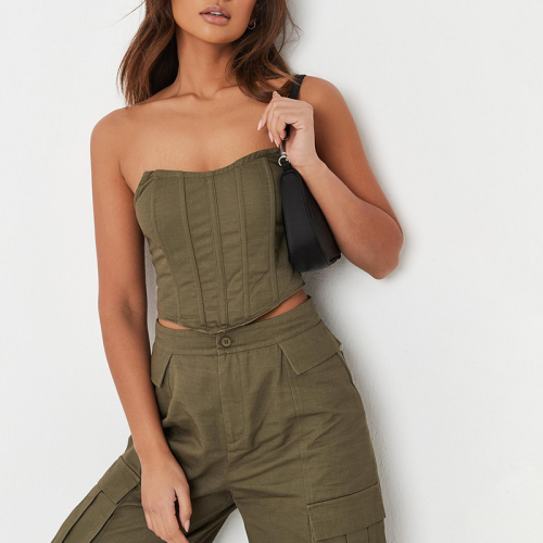 Wide leg utility trousers and top