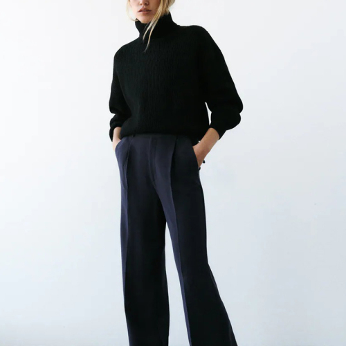 Stand-up collar sweater