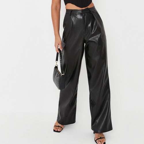Masculine wide leg trousers
