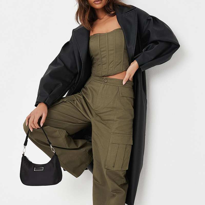 Wide leg utility trousers and top