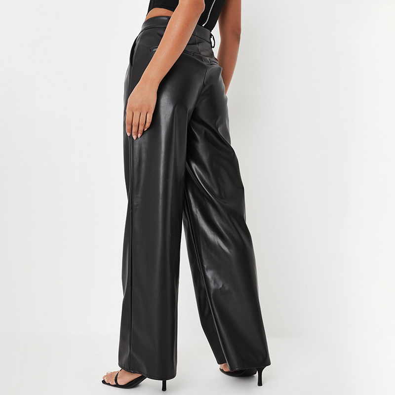 Masculine wide leg trousers