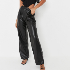 Masculine wide leg trousers