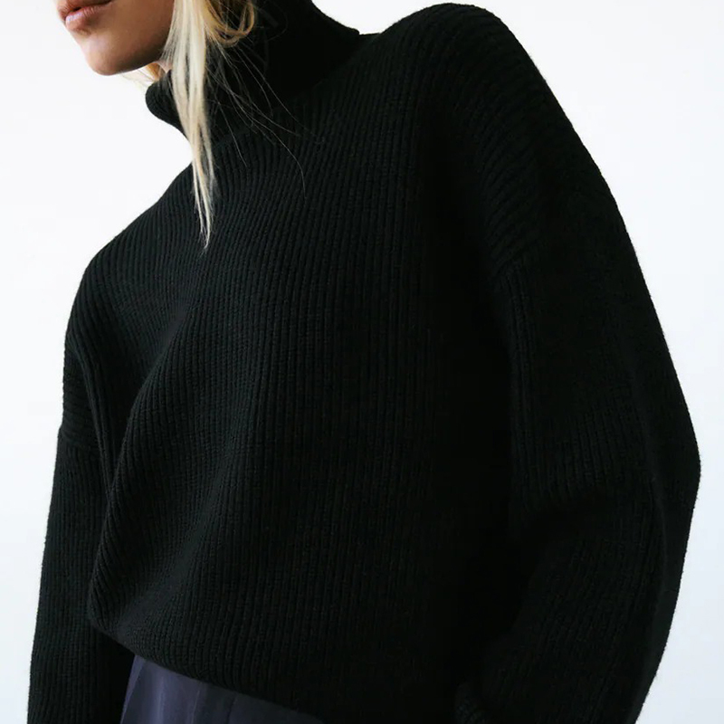 Stand-up collar sweater
