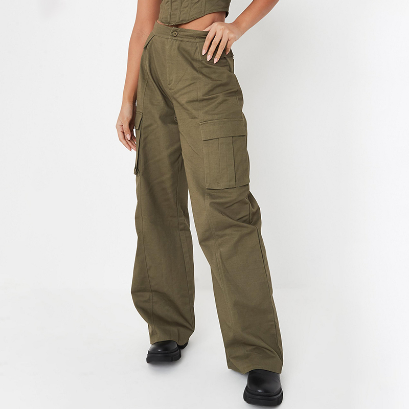 Wide leg utility trousers and top