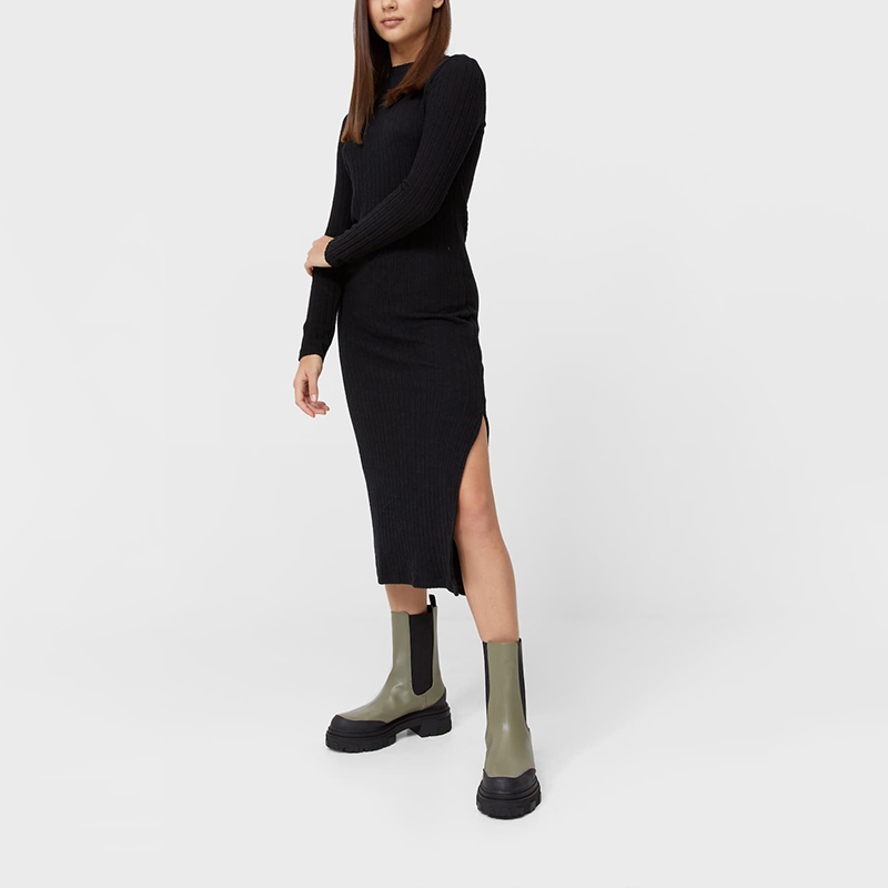 Ribbed midi dress