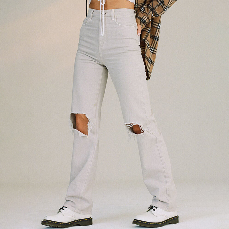 Gray Distressed Jeans