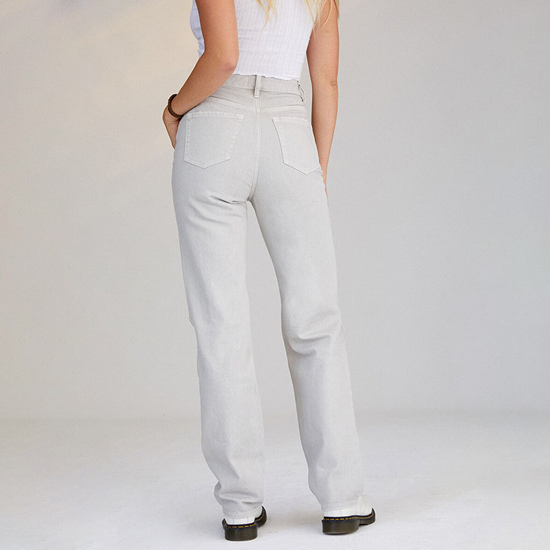 Gray Distressed Jeans