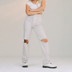 Gray Distressed Jeans