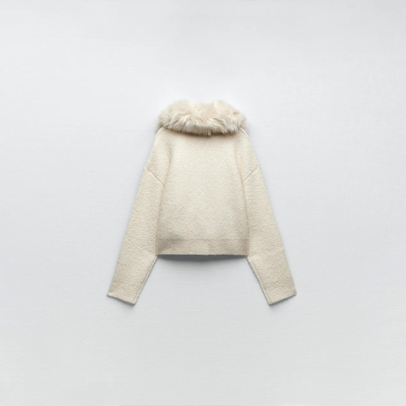 Lapel knit jacket