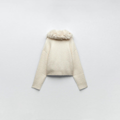 Lapel knit jacket