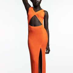 CUT-OUT DETAIL KNIT DRESS