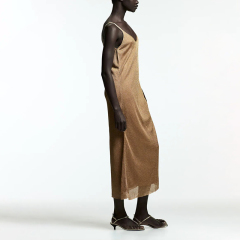 METALLIC THREAD KNIT DRESS