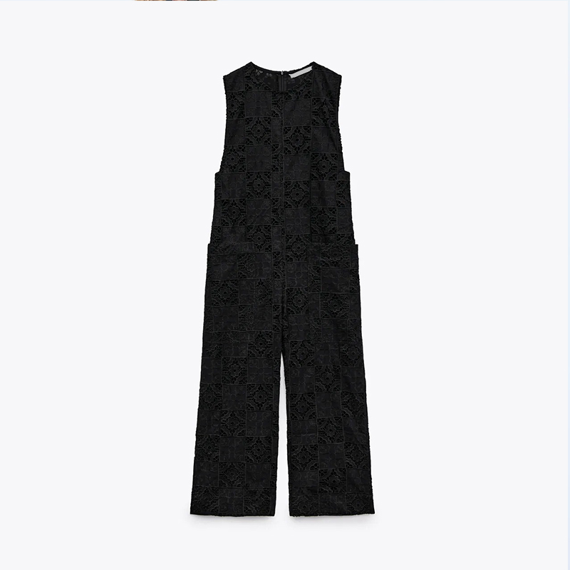 JUMPSUIT WITH CUTWORK EMBROIDERY