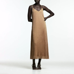 METALLIC THREAD KNIT DRESS