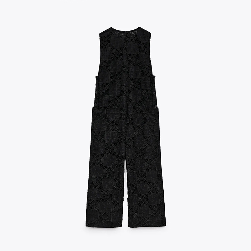 JUMPSUIT WITH CUTWORK EMBROIDERY