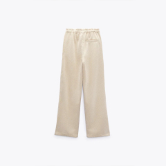 Corduroy straight-leg pants