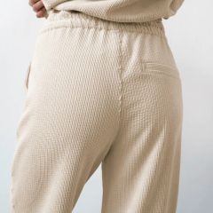 Corduroy straight-leg pants