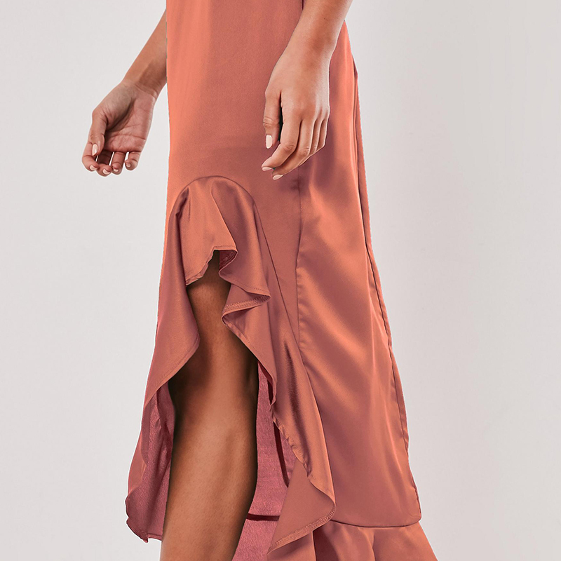 Ruffle side cami midi dress