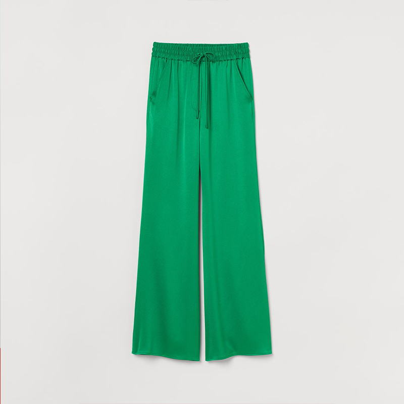 Wide glossy pants