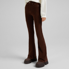 Corduroy flared trousers