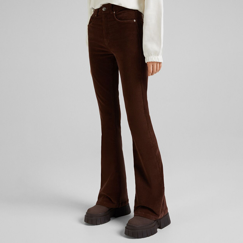 Corduroy flared trousers