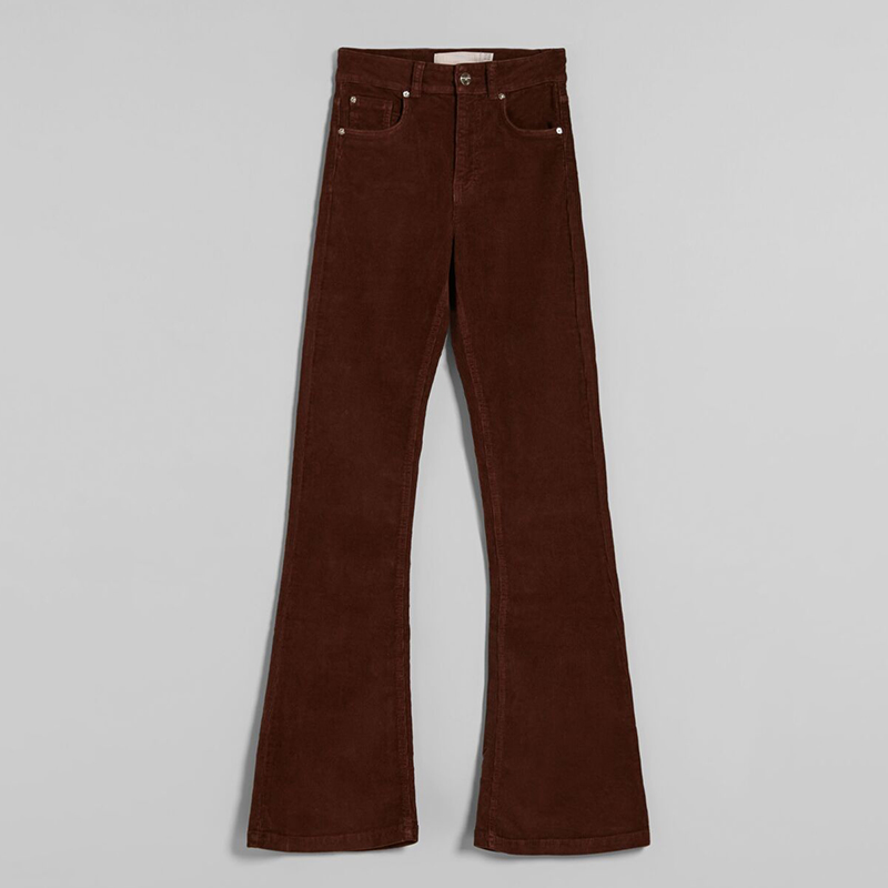 Corduroy flared trousers