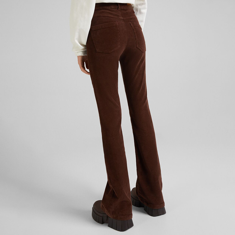 Corduroy flared trousers
